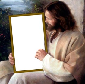Mets ta photo dans une image qui détient Jésus-Christ - Photoeffets