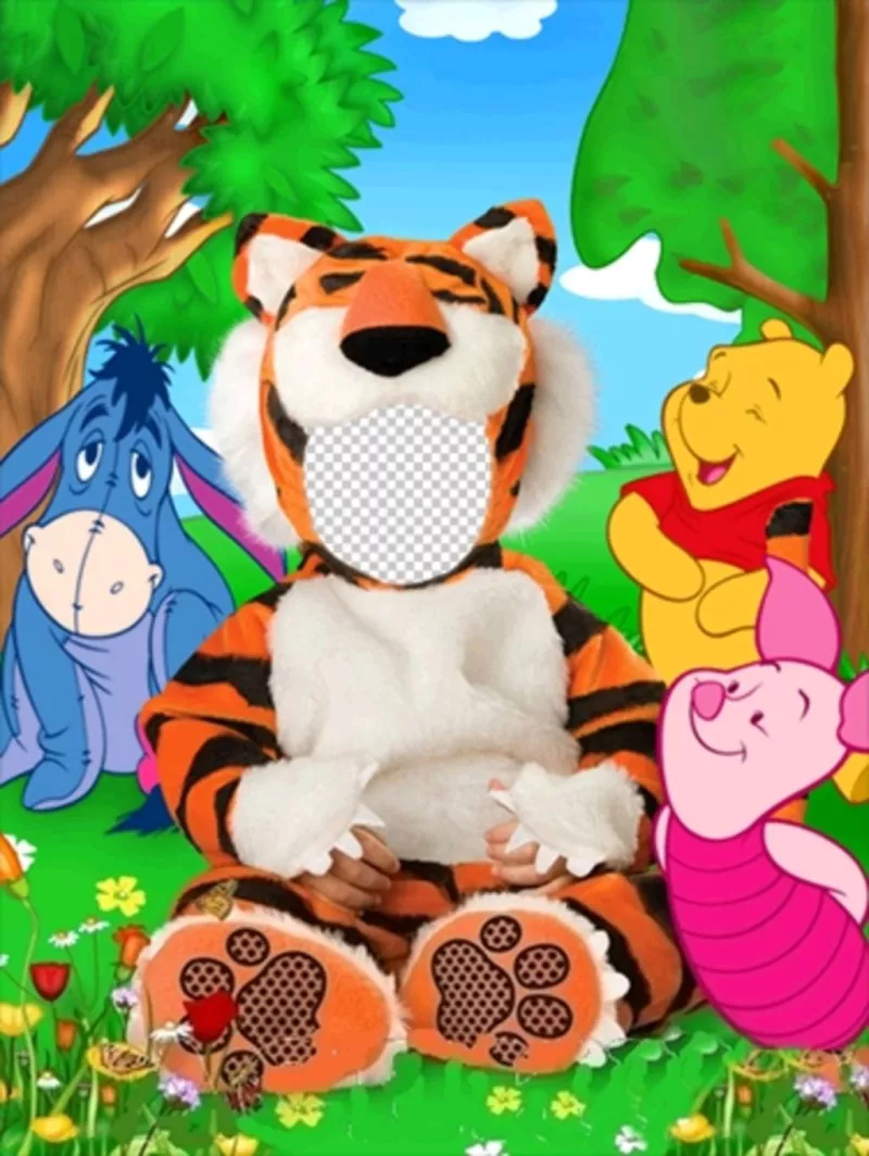 costume de tigre virtuel pour les enfants que vous pouvez modifier avec votre photo ..