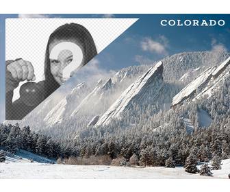 Carte Postale Dun Paysage De Neige Denver Avec Votre Photo Photoeffets