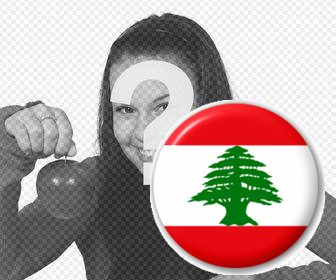 Badge Avec Le Drapeau Du Liban A Mettre Sur Votre Photo De Profil Facebook Photoeffets