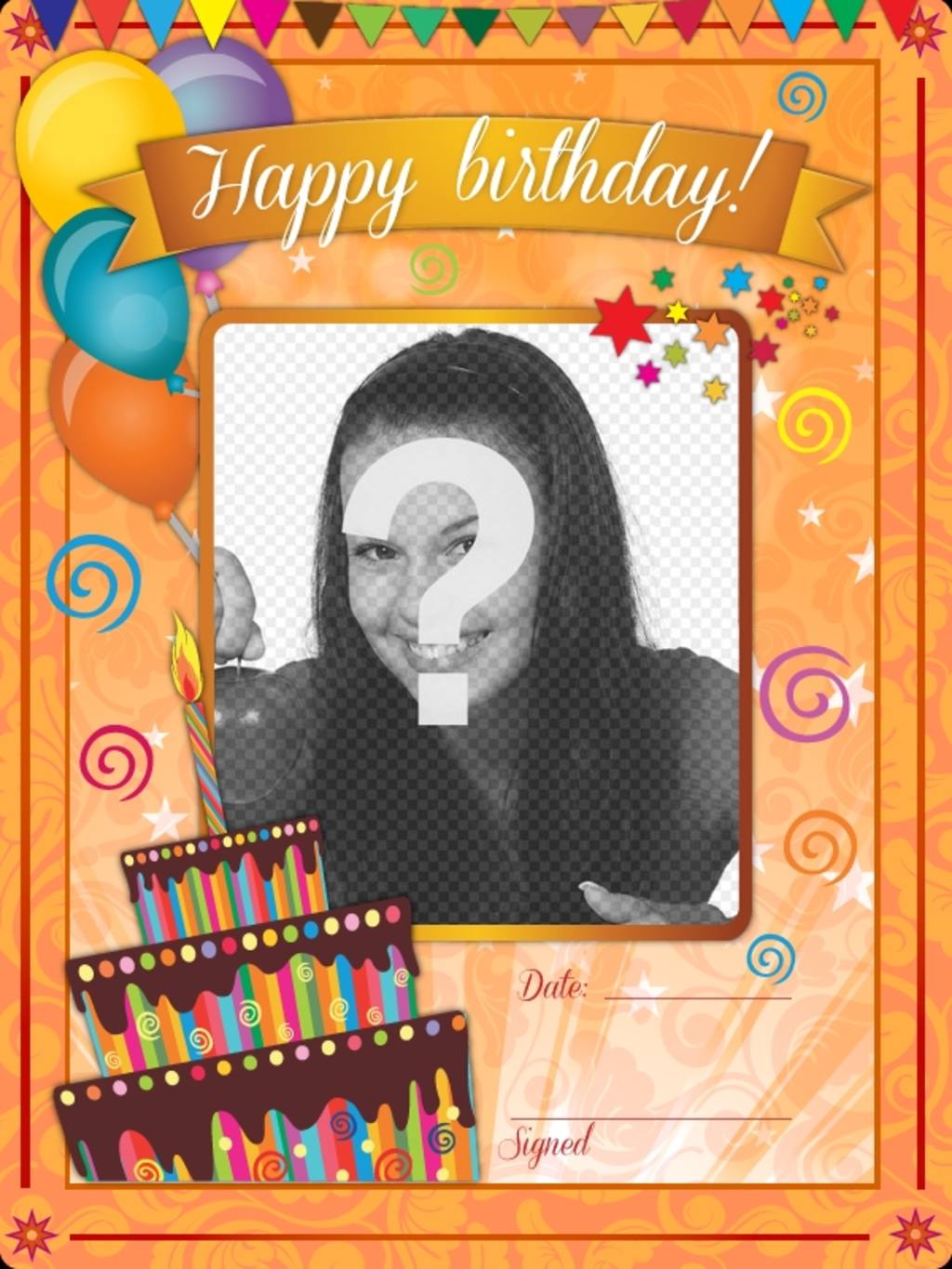 Cartes Postales D Anniversaire A Faire Avec Vos Photos Photoeffets