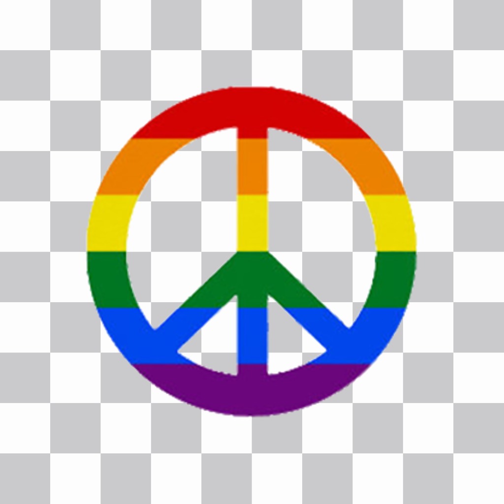 Symbole de la Paix et lAmour avec les couleurs de larc pour décorer vos photos ..